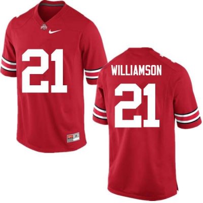 NCAA Ohio State Buckeyes Men's #21 Marcus Williamson Red Nike Football College Jersey WBB1245WI